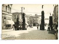 Old photo Burgas center arch heroic gathering