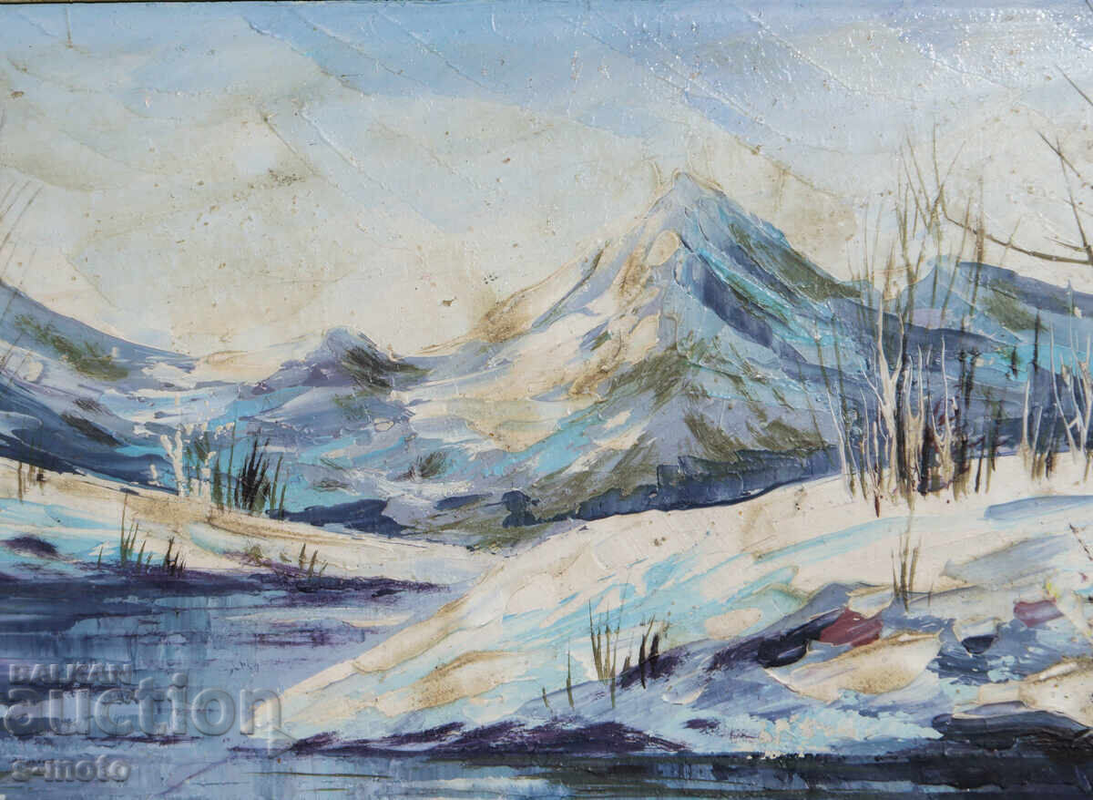 Παράδοση Έργο ζωγραφικής με λάδι, ορεινό τοπίο