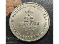 Monedă Azore 25 escudos, 1981
