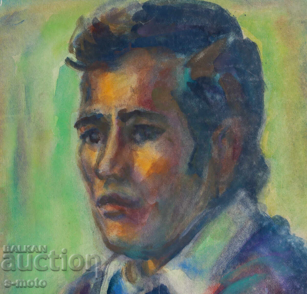 Παράδοση Ακουαρέλα πορτρέτο άνδρα