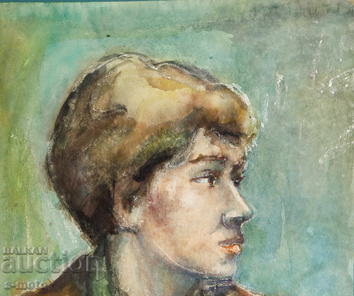 Livrarea Tablou acuarelă portret de femeie