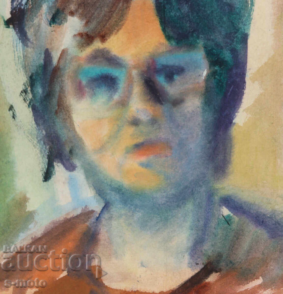 Έργο τέχνης ακουαρέλα πορτρέτο γυναίκας - 6