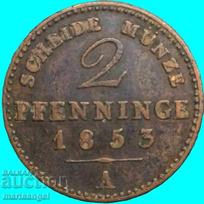 2 Pfennig 1853 Πρωσία Γερμανία χάλκινο νόμισμα - 6 2 Pfennig 1853 Πρωσία Γερμανία χάλκινο νόμισμα - 6