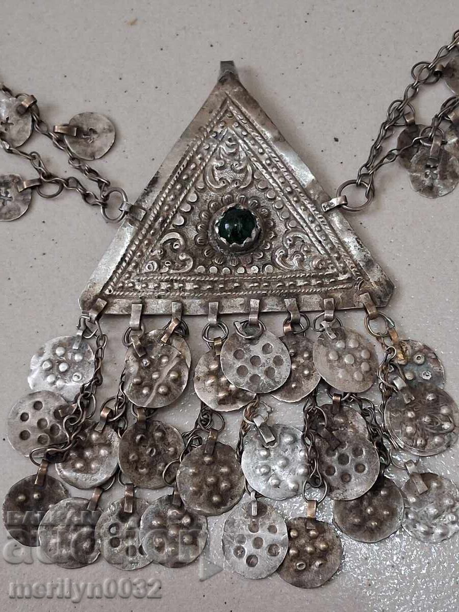 Pandantiv argintiu în stil renaștere, colier, pandantiv - 6