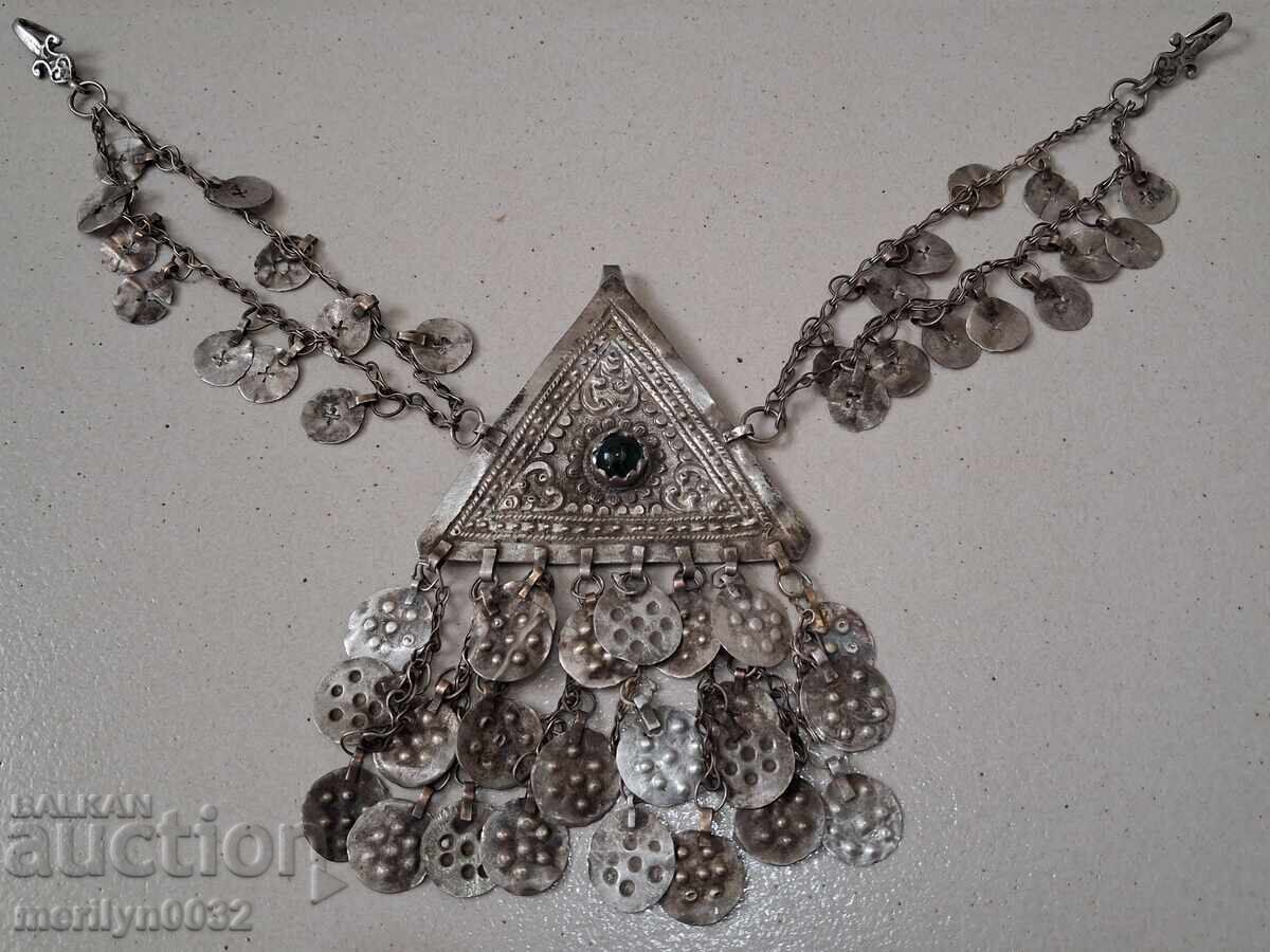 Pandantiv argintiu în stil renaștere, colier, pandantiv