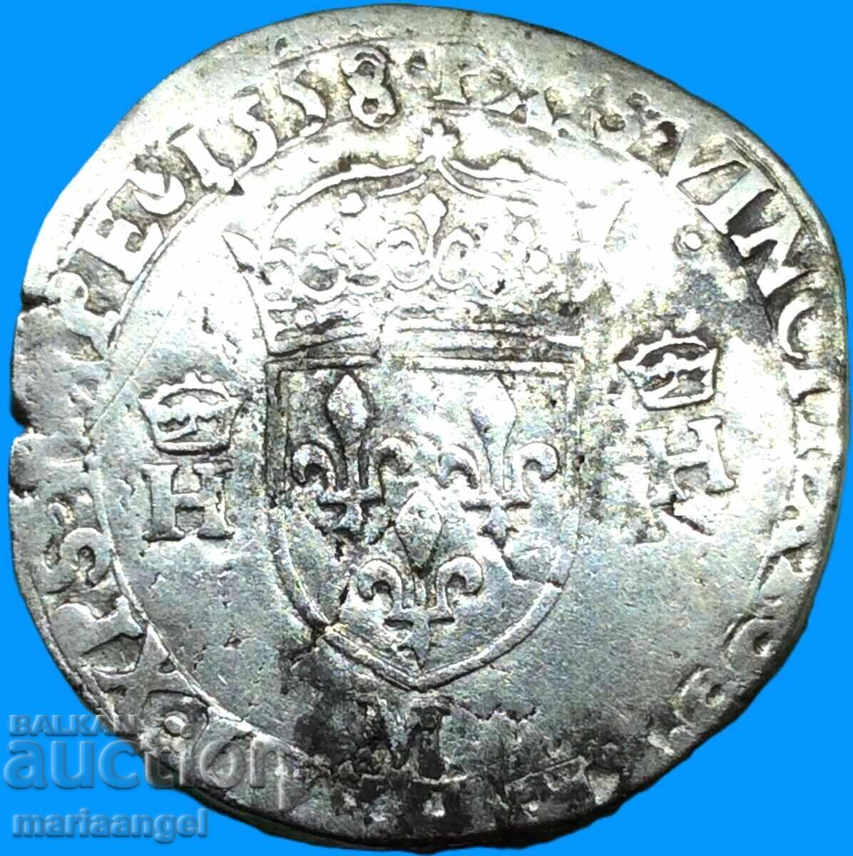 Livrarea France Teston Henri II Toulouse 9,34g argint - rar!