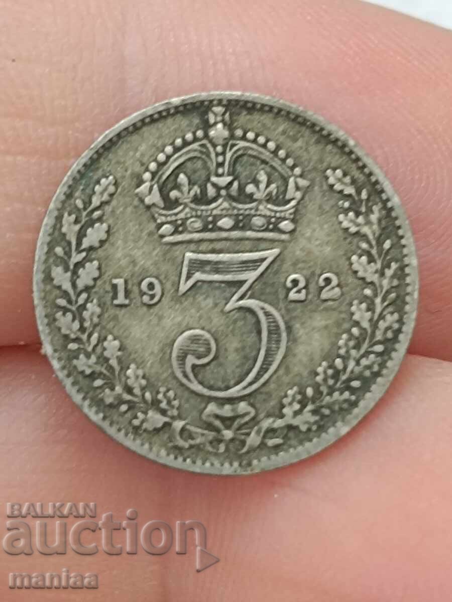 3 pence 1922 Argint! 3 pence 1922 Argint!
