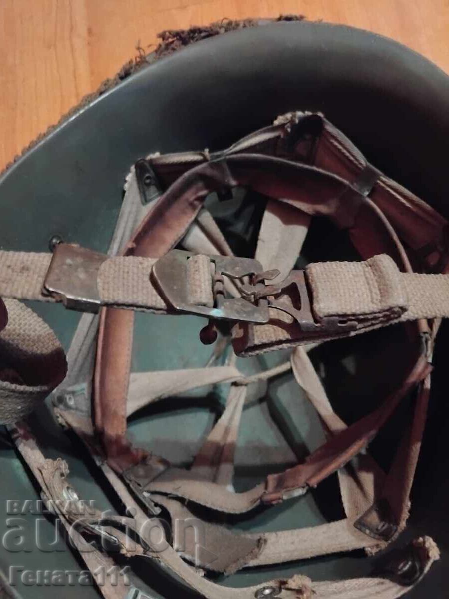 Delivery of Old military helmet. World War II