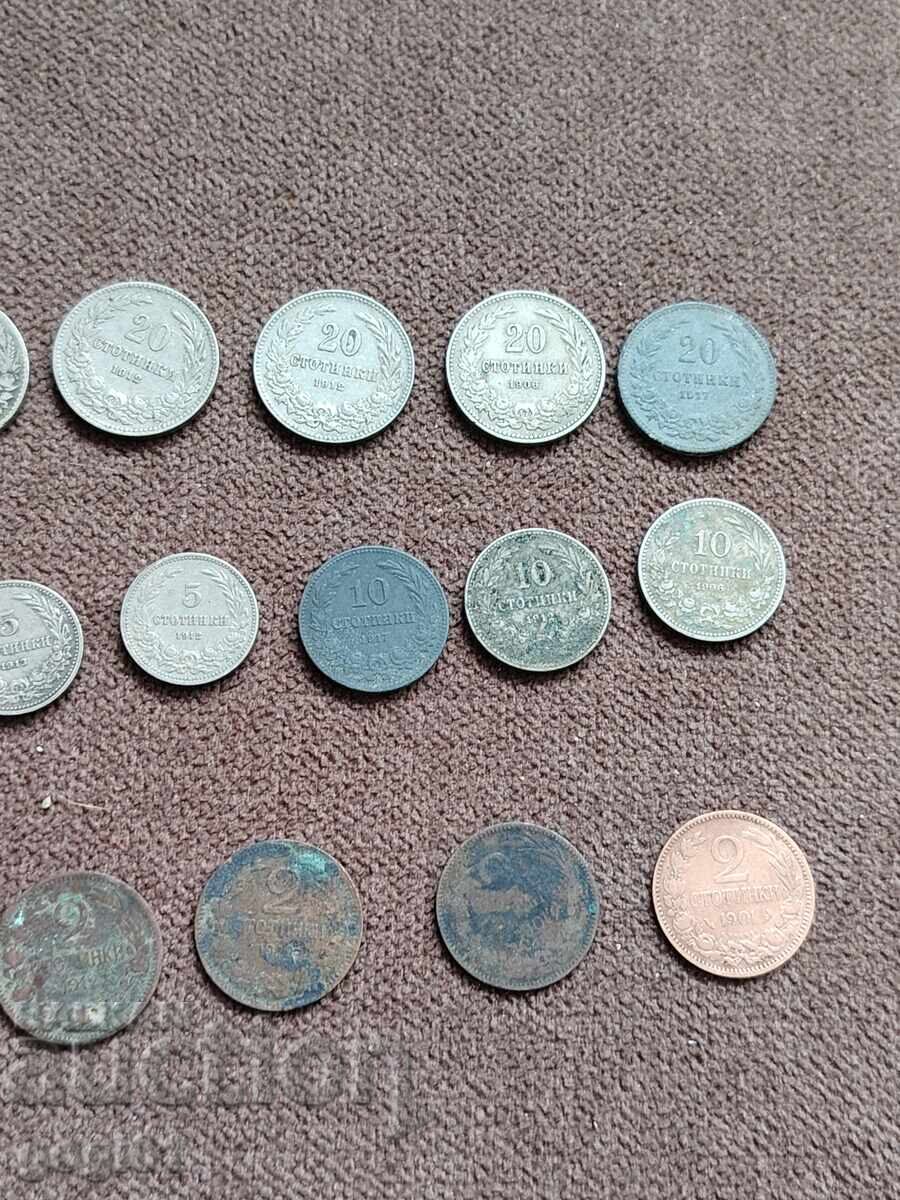 Bulgarian coins, 17 pcs. uncleaned with price € 10.00 | 19.56 BGN