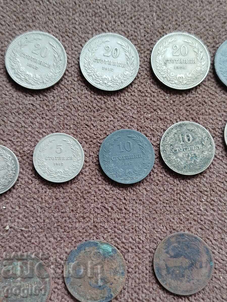 Auction  Bulgarian coins, 17 pcs. uncleaned