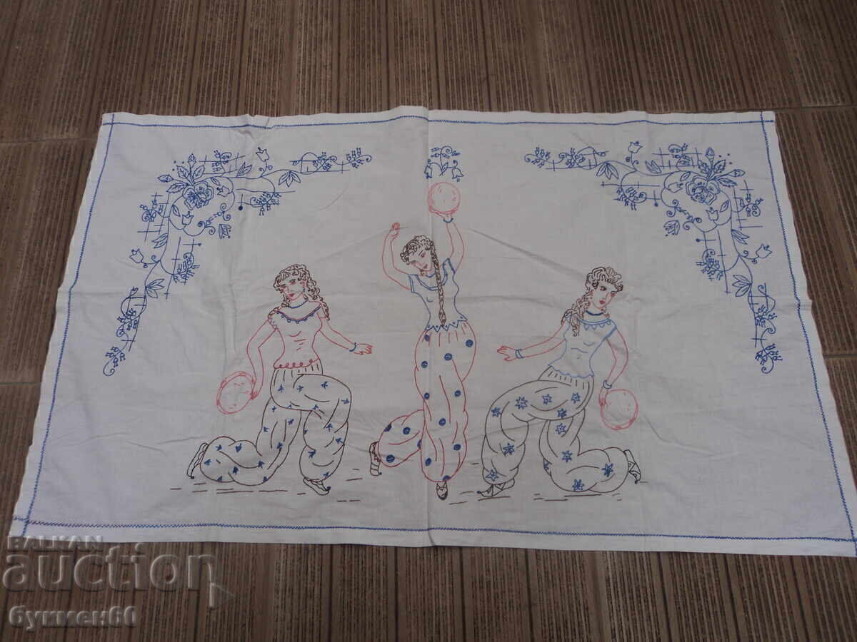 Embroidered rug