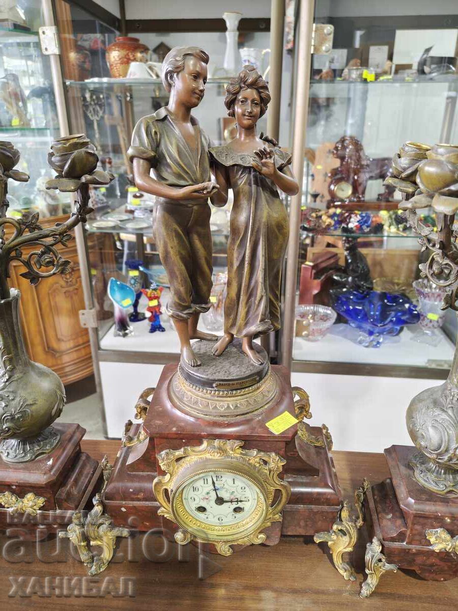 Ceas de masă cu figuri și doi sfeșnici - 5 Ceas de masă cu figuri și doi sfeșnici - 5