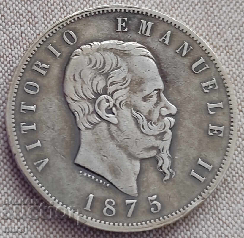 5 Lire Argint Italia 1875 cu preț € 55.00 | 107.57 BGN