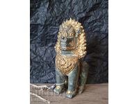 Старинен тайландски лъв, бронзова фигура