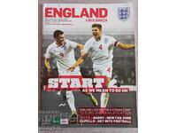 Program de fotbal Anglia - Bulgaria 2010