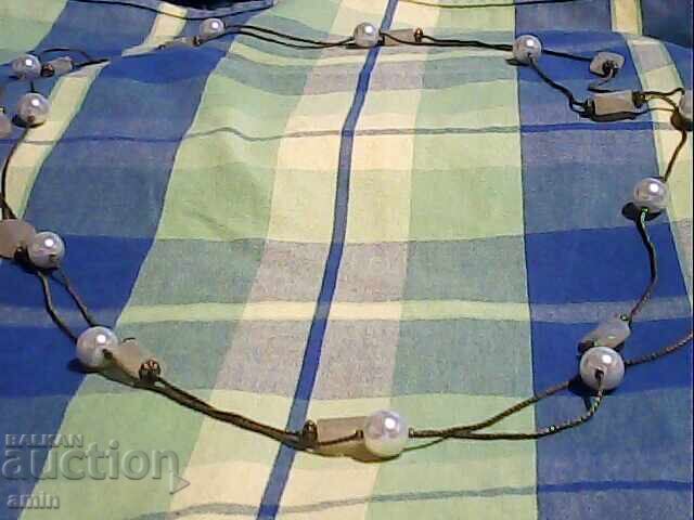 Beautiful pearl necklace with other stones