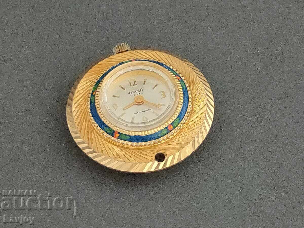 Ceas damă pandantiv Helsa placat cu aur cu preț € 50.00 | 97.79 BGN