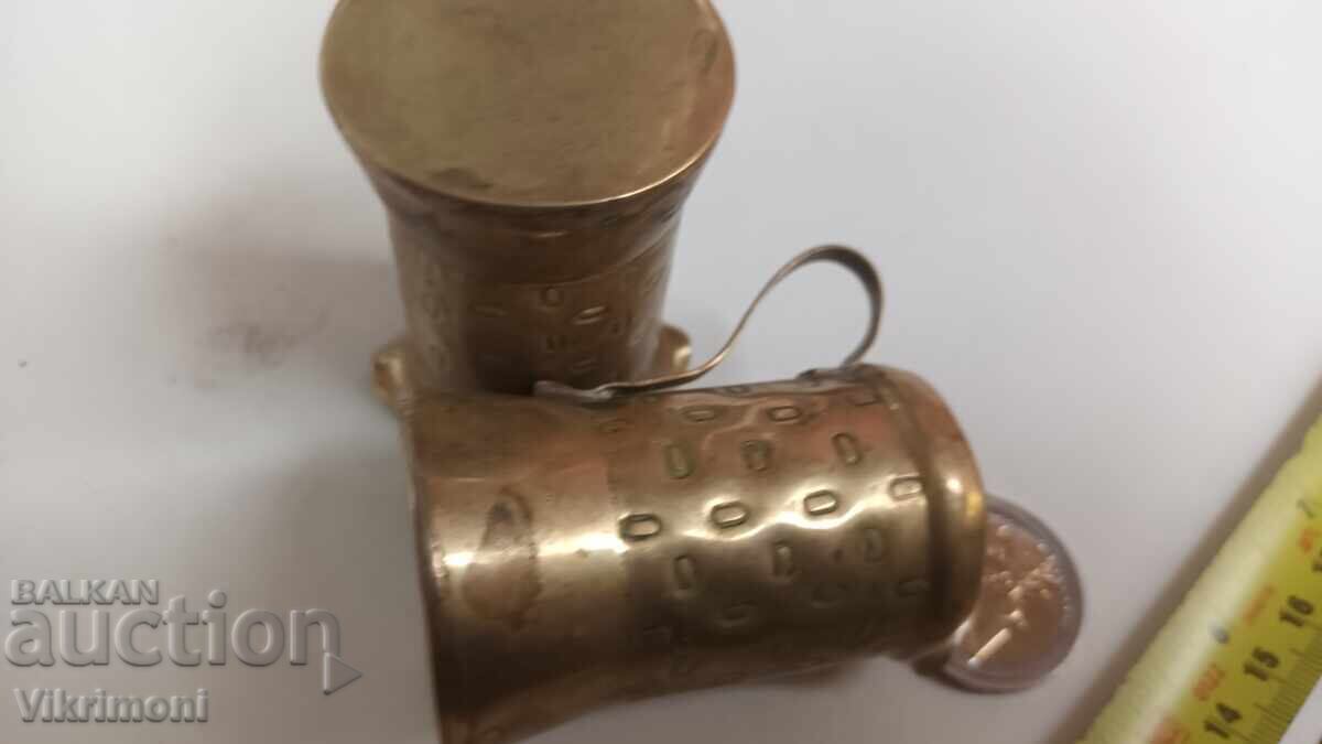 Renaștere bronz, măsuri, cupe pentru alcool, regal, tavernă - 6