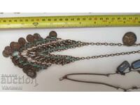 Σετ Εθνο, Κολιέ, κόσμημα, κόσμημα, στυλ Μπόχο, πέτρα, μπρονζέ, χάντρες