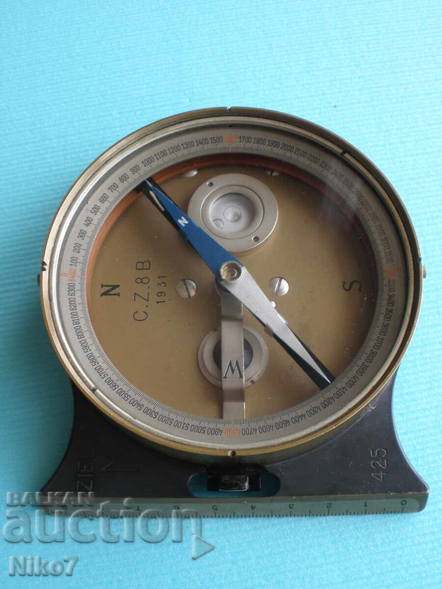 German, vechi, busolă militară de la "CARL ZEISS" - JENA