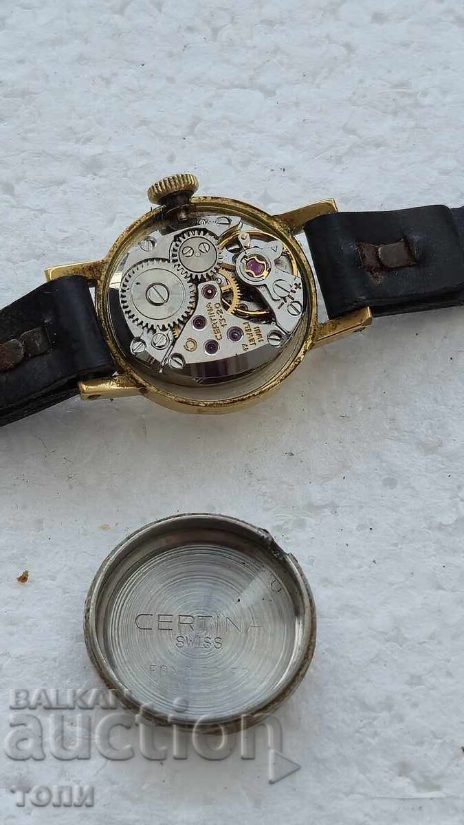 CERTINA SWISS MADE CAL  13-20 РЯДЪК ПОЗЛАТЕН НЕ РАБОТИ БЗЦ - 5