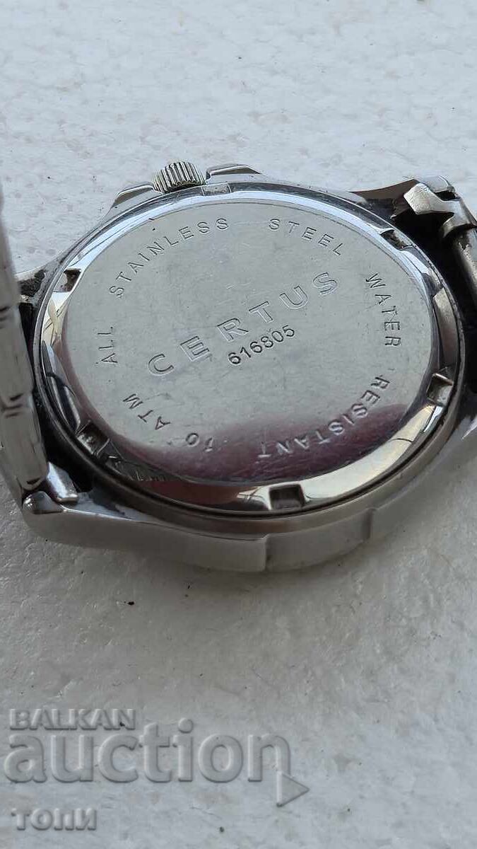Delivery of CERTUS WATERPROOF 10 ATM QUARTZ RARE WORKS NO WARRANTY BZC