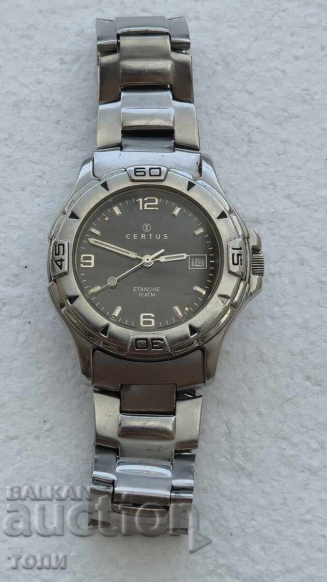 CERTUS WATERPROOF 10 ATM QUARTZ RARE WORKS NO WARRANTY BZC