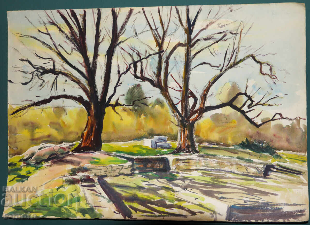 Παλιός πίνακας ακουαρέλα τοπίο με τιμή € 100.00 | 195.58 BGN Παλιός πίνακας ακουαρέλα τοπίο με τιμή € 100.00 | 195.58 BGN