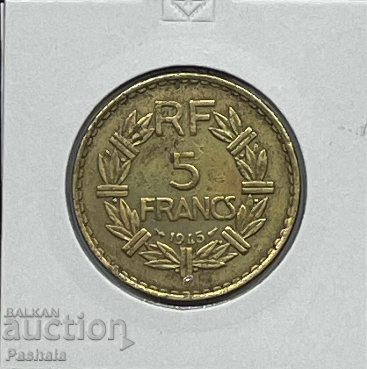 Franța 5 franci 1945