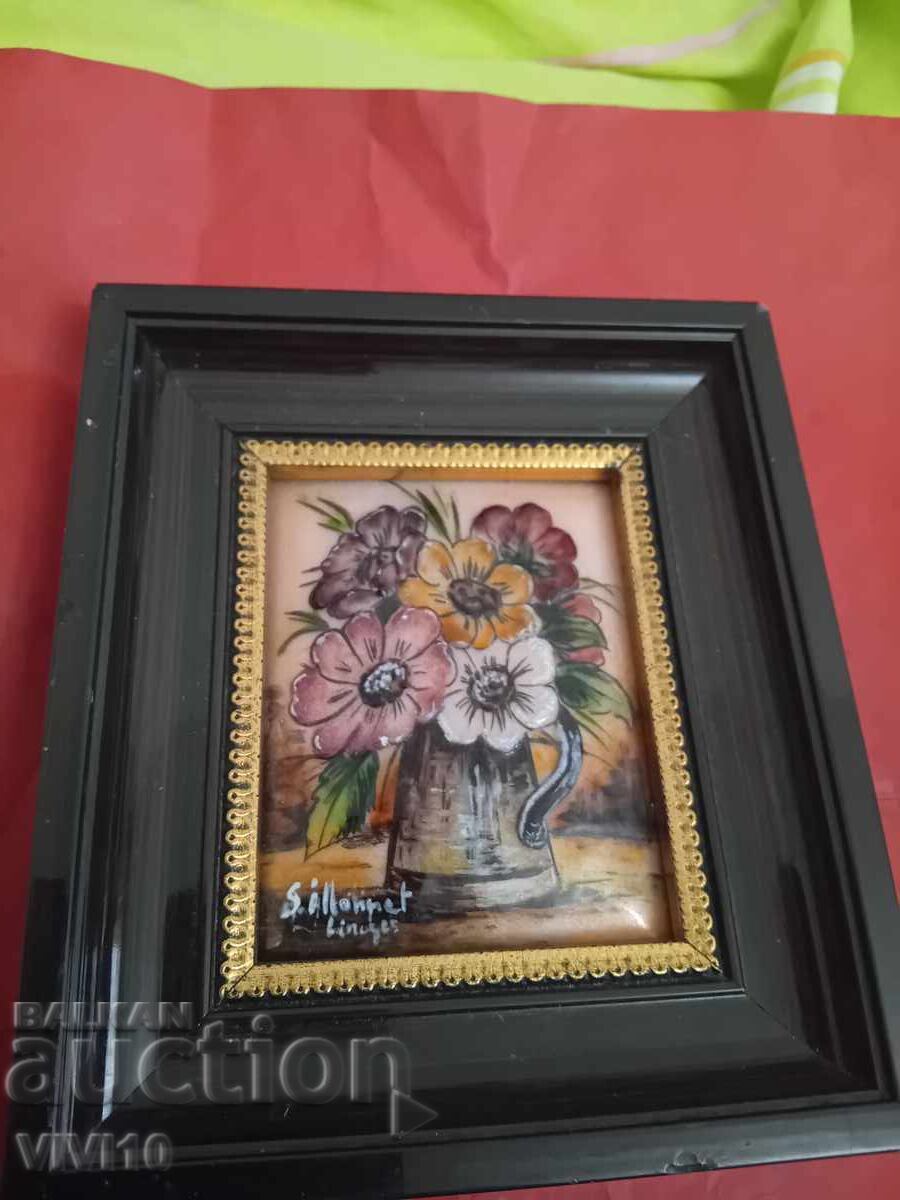 Antique Limoges enamel painting