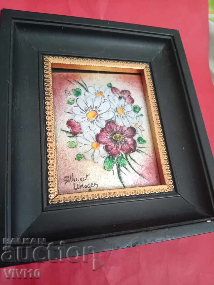 Antique Limoges painting, enamel