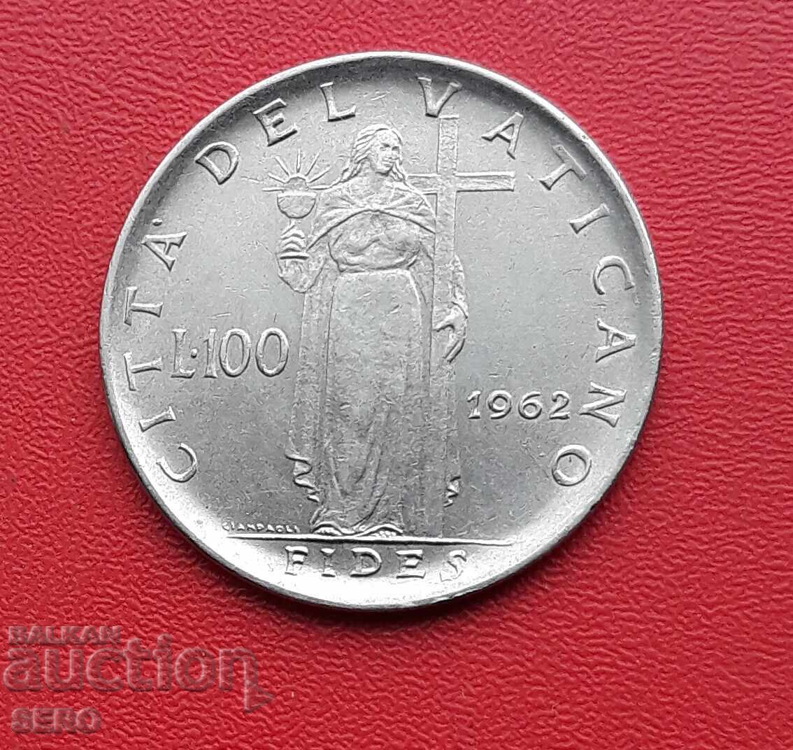 Vatican - 100 Lire 1962 - Pope John XXIII