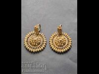 Cercei argint renascentist cu aurire cu mercur, arpalii