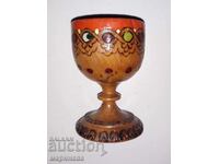 EGG HOLDER. PYROGRAPHY, WOOD. NRB