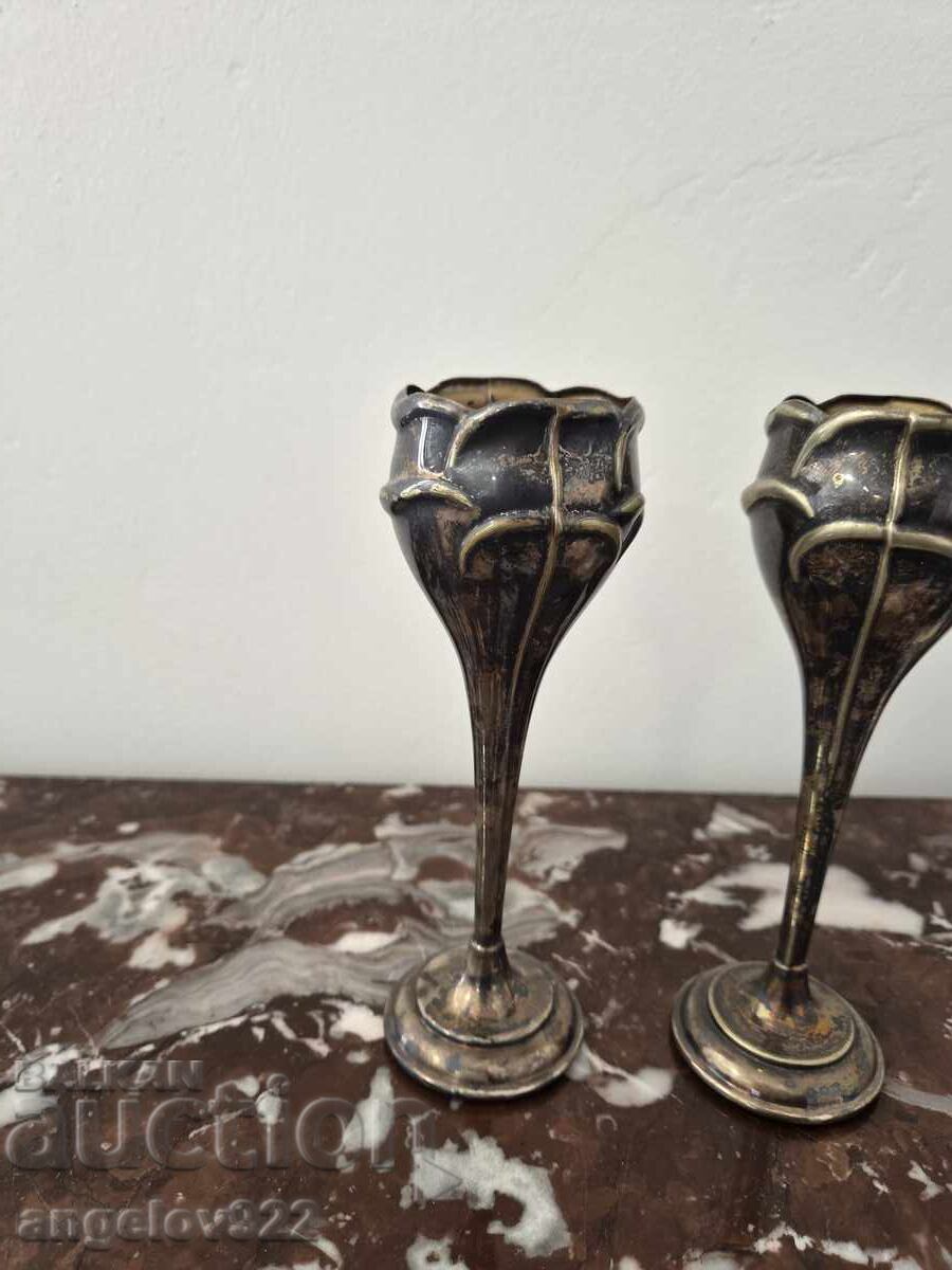 Livrarea Căni metalice englezești placate cu argint NS