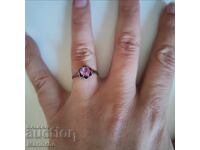 Antique Soviet ring with amethyst