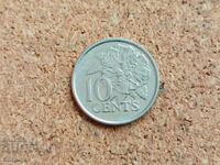 Trinidad and Tobago 10 cents, 2002