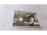 Photo Sofia Two babies in retro baby strollers