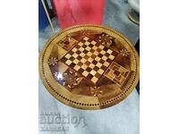 OLD WOODEN CHESS TABLE WITH GIFT