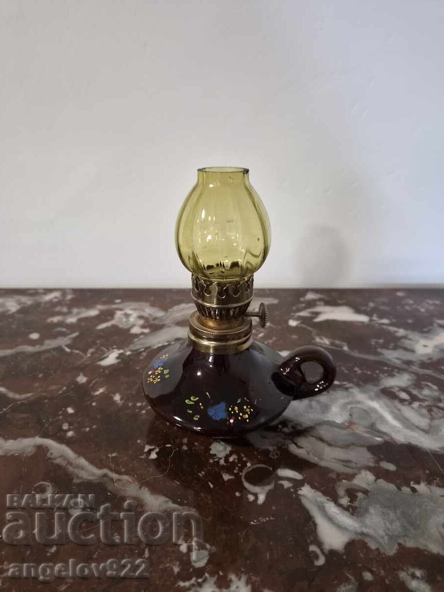 Veche lampă cu gaz din ceramică!!!