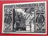 Banknote - Germany - North Rhine-Westphalia - Paderborn - 75 Pfennig 1921