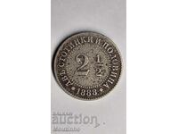 2 и 1/2 стотинки 1888 г. България