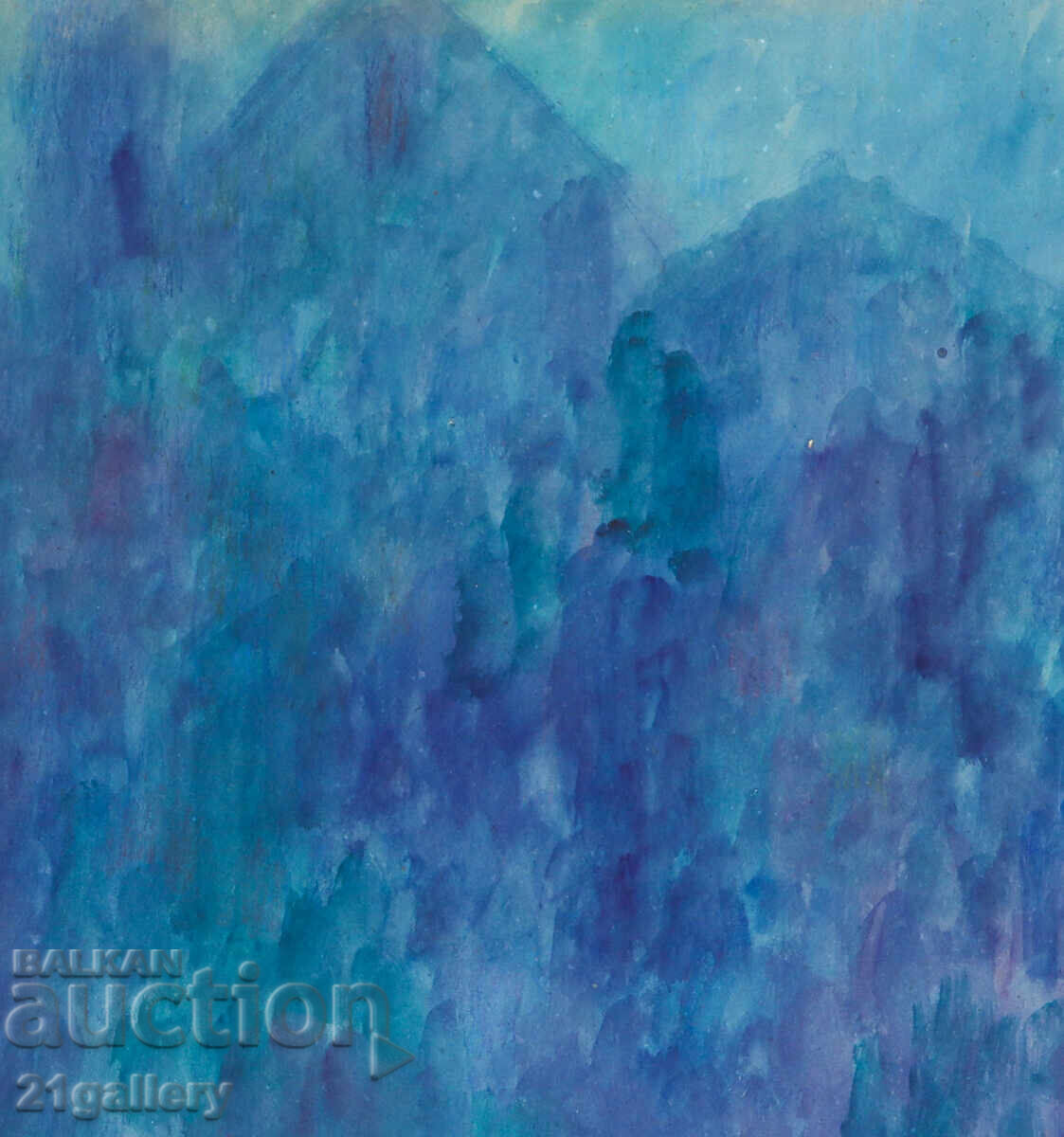 Любомир Савинов (1941-) Градски пейзаж - акварел - 6