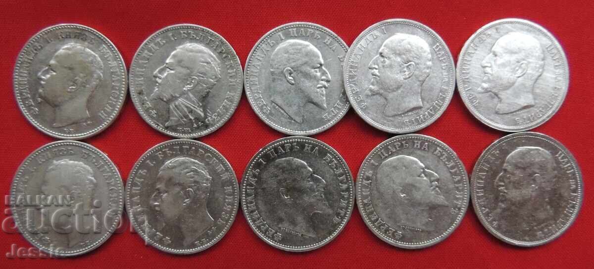 Lot of 10 pieces for 1 lev Ferdinand with price € 159.95 | 312.84 BGN