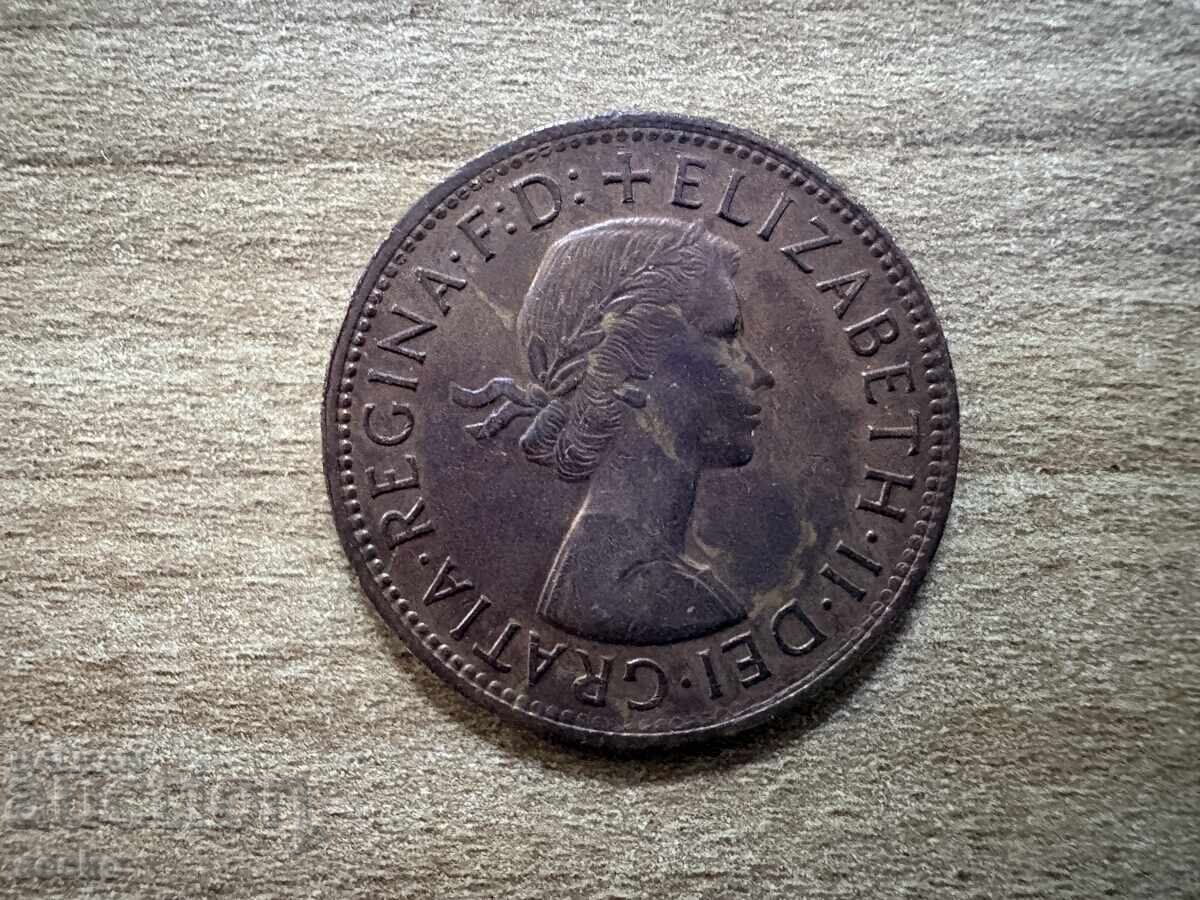 Australia - 1 penny (1955) - punct după PENNY cu preț € 0.95 | 1.86 BGN