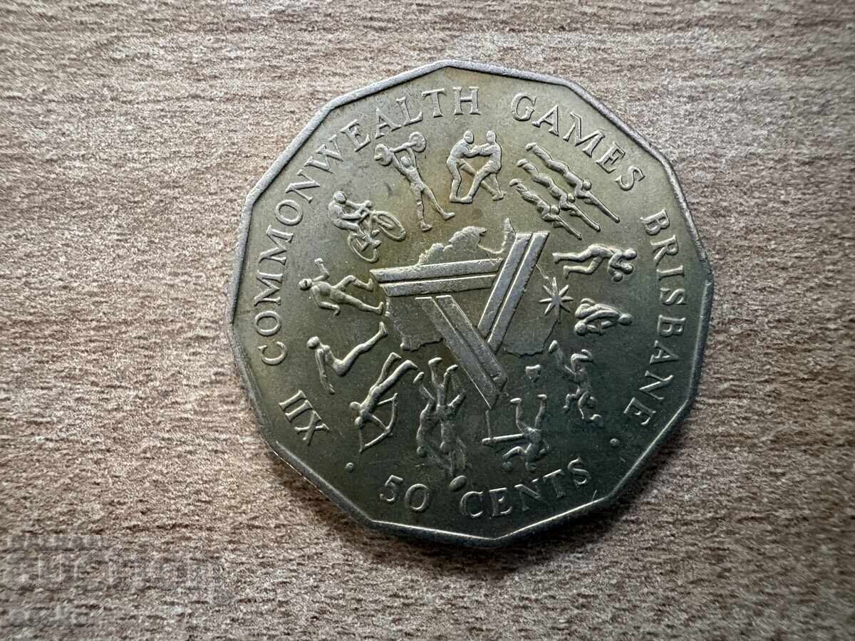 Australia - 50 cenți (1982) - XII Jocurile Commonwealth-ului