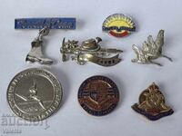 Lot de 7 buc. Insigne vintage de colecție