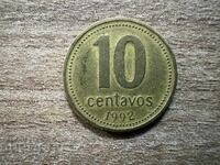 Аржентина - 10 сентавос (1992)