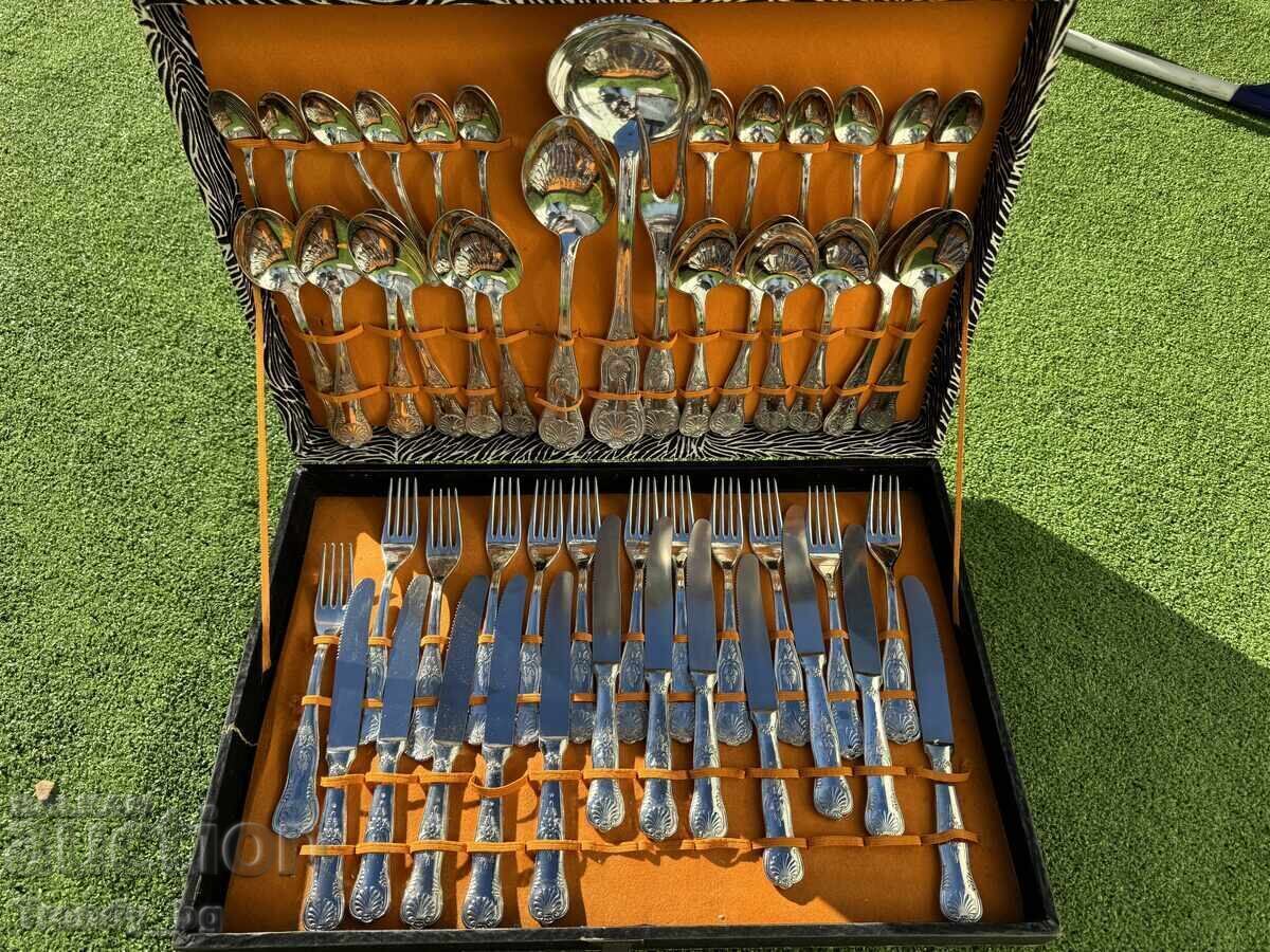 Italian silver-plated cutlery set for 12 people