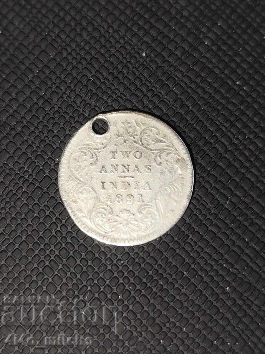 Рядка монетаСребро „Две Анни императрица Виктория“ от 1891г.